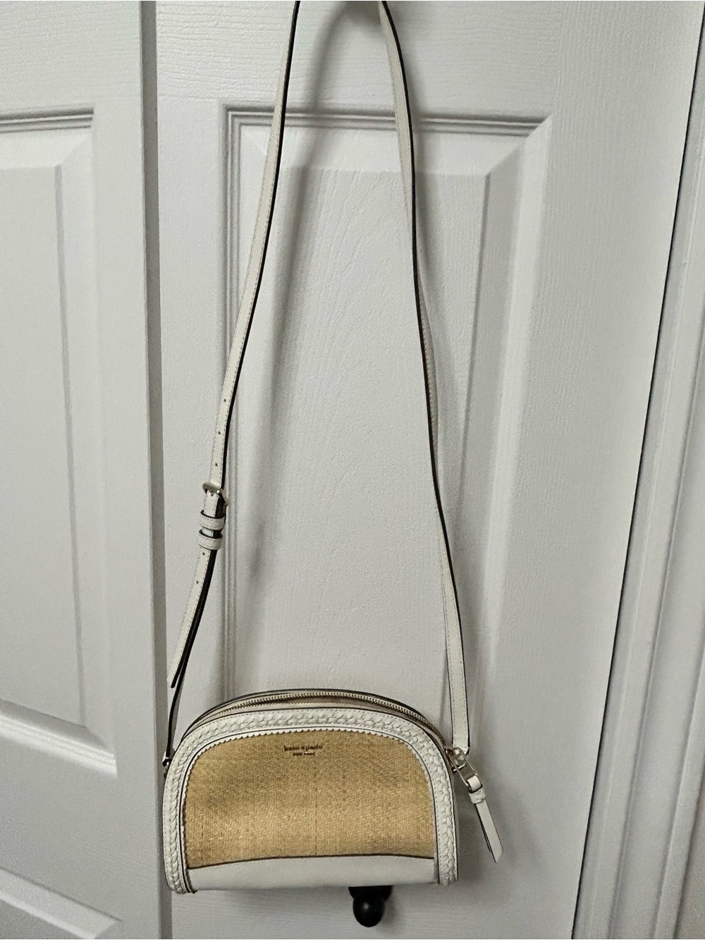 White and Gold Crossbody Bag